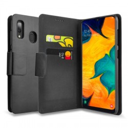 Olixar Leather-Style Samsung Galaxy A30s Wallet Stand Case - Black