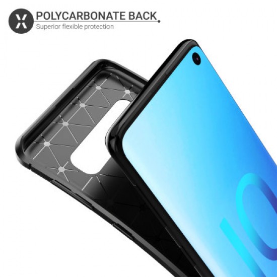 Olixar Carbon Fibre Samsung Galaxy S10 Case - Black