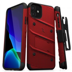 Zizo Bolt Series iPhone 11 Case & Screen Protector - Red/Black