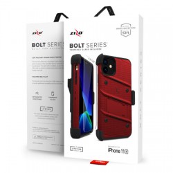 Zizo Bolt Series iPhone 11 Case & Screen Protector - Red/Black