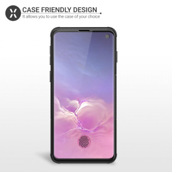 Olixar Galaxy S10 Case Compatible Glass Screen Protector - Black