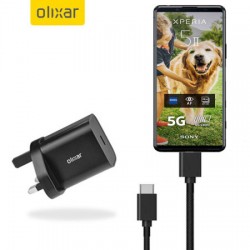 Olixar Sony Xperia 5 II 18W USB-C Fast Mains Charger & 1m Cable