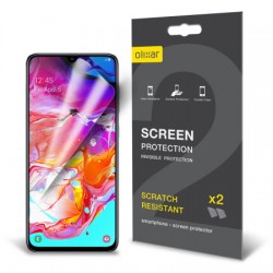 Olixar Samsung Galaxy A70 Film Screen Protector 2-in-1 Pack