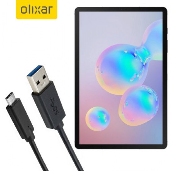 Olixar USB-C Samsung Galaxy Tab S6 Charging Cable - Black 1m