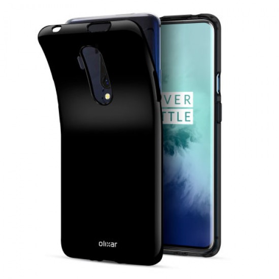 Olixar FlexiShield OnePlus 7T Pro Gel Case - Solid Black