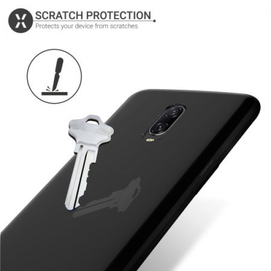 Olixar FlexiShield OnePlus 6T Gel Case - Solid Black