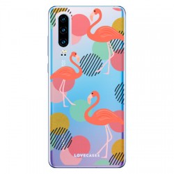 LoveCases Huawei P30 Flamingo Clear Phone Case