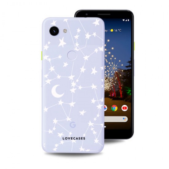 LoveCases Google Pixel 3A XL Clear Starry Phone Case
