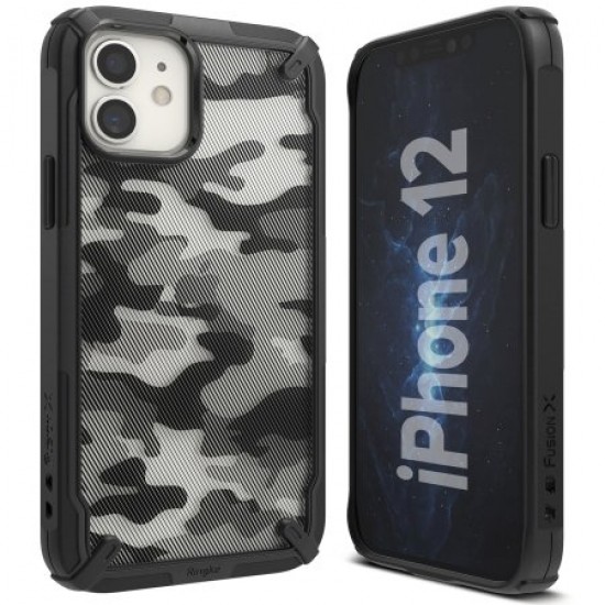 Ringke Fusion X Design iPhone 12 Case - Camo Black