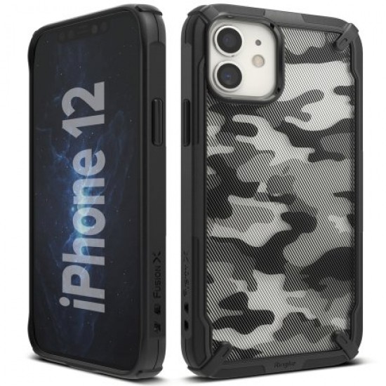 Ringke Fusion X Design iPhone 12 Case - Camo Black