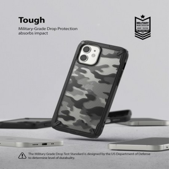 Ringke Fusion X Design iPhone 12 Case - Camo Black