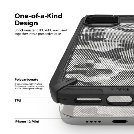 Ringke Fusion X Design iPhone 12 Case - Camo Black