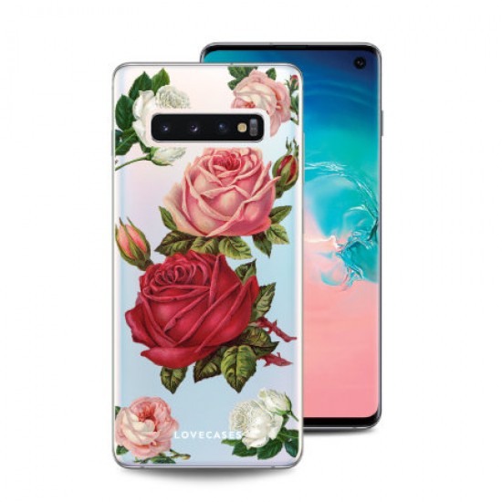 LoveCases Samsung S10 5G Roses Clear Phone Case