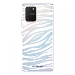 LoveCases Samsung Galaxy S10 Lite Zebra Clear Phone Case
