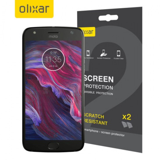 Olixar Motorola Moto X4 Screen Protector 2-in-1 Pack