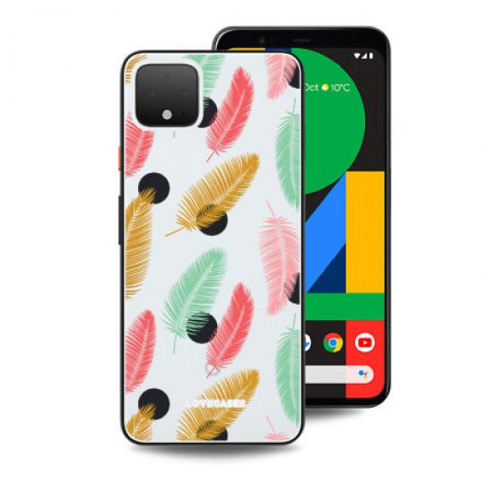LoveCases Google Pixel 4 Polka Leaf Clear Phone Case