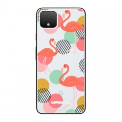 LoveCases Google Pixel 4 XL Flamingo Clear Phone Case
