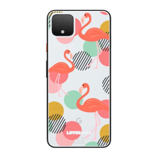 LoveCases Google Pixel 4 XL Flamingo Clear Phone Case