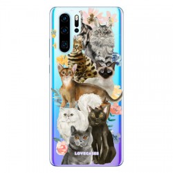 LoveCases Huawei P30 Pro Cats Clear Phone Case