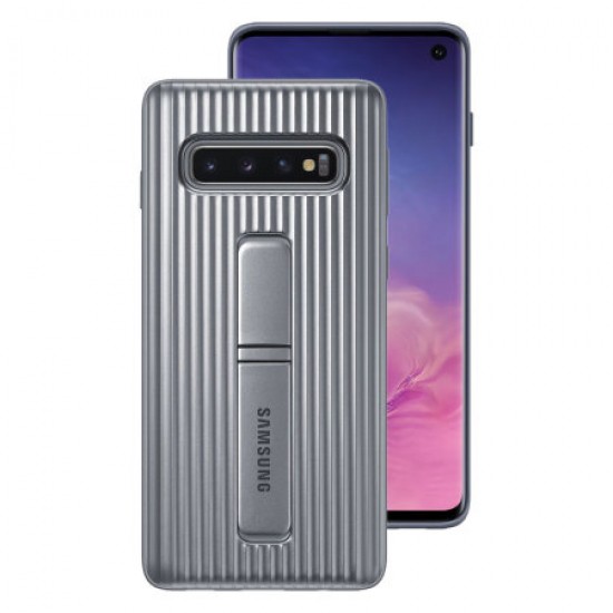 Official Samsung Galaxy S10 Protective Stand Cover Case - Silver