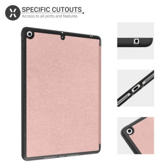 Olixar iPad 10.2" Folio Smart Case - Rose Gold