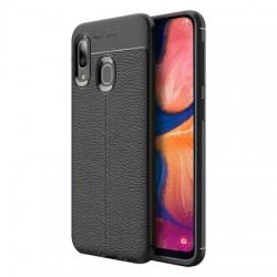 Olixar Attache Samsung Galaxy A20 Leather-Style Case - Black