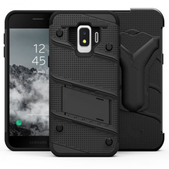 Zizo Bolt Samsung Galaxy J2 Tough Case & Screen Protector - Black