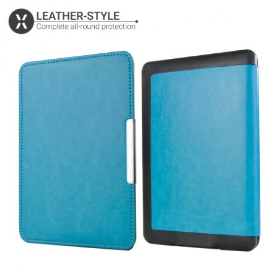 Olixar Leather-Style Kindle Paperwhite 3 / 2 / 1 Case - Blue