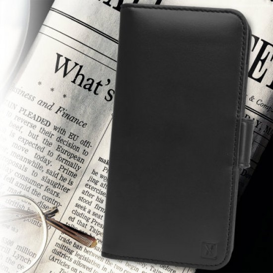 Olixar Genuine Leather iPhone 6 Wallet Case - Black