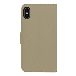 Case FortyFour No.11 iPhone XS Max Cross Grain Stone