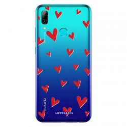 LoveCases Huawei P Smart 2019 Hearts Phone Case - Clear Red
