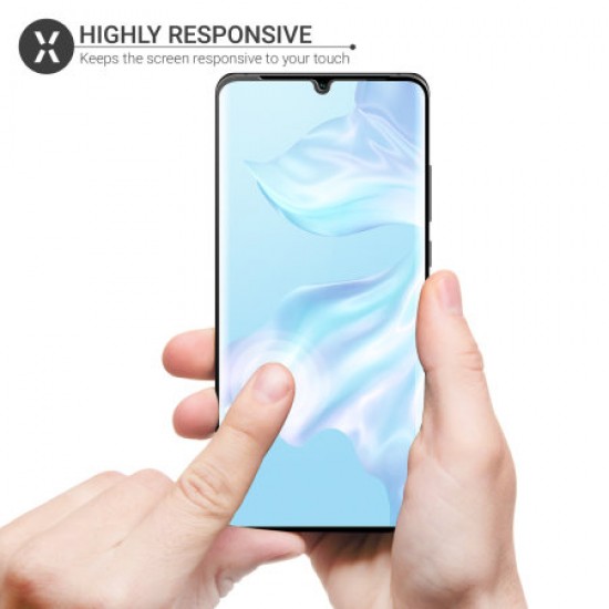 Olixar Huawei P30 Pro Full Cover Glass Screen Protector - Black