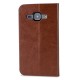 Olixar Leather-Style Samsung Galaxy J1 2015 Wallet Case - Brown