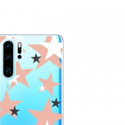 LoveCases Huawei P30 Pro Pink Star Clear Phone Case