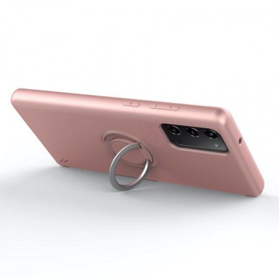 Zizo Revolve Series Samsung Note 20 5G Thin Ring Case - Rose Quartz