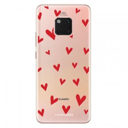 LoveCases Huawei Mate 20 Pro Hearts Phone Case - Clear Red