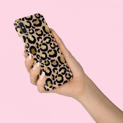 Coconut Lane Gold Leopard Phone Case for Apple iPhone X/XS