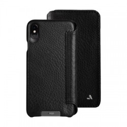 Vaja Wallet Agenda iPhone XS Max Premium Leather Case - Black