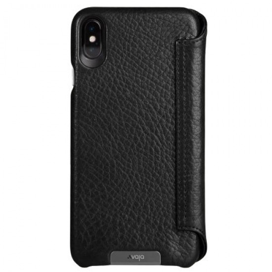 Vaja Wallet Agenda iPhone XS Max Premium Leather Case - Black