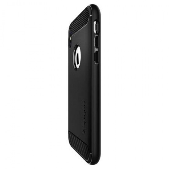 Spigen Rugged Armor iPhone XS Max Tough Carbon Case - Matte Black