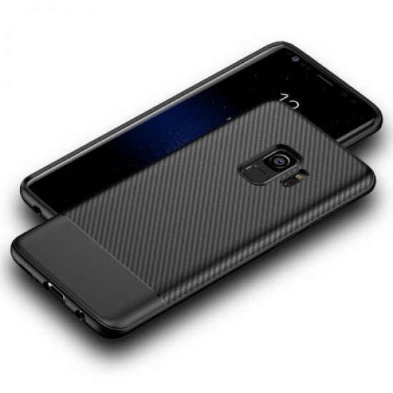 Samsung Galaxy S9 Carbon Fibre Case - Black - Olixar