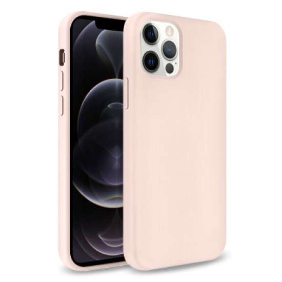 Olixar Soft Silicone iPhone 12 Pro Case - Pastel Pink