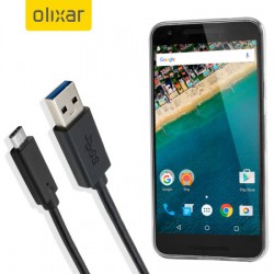 Olixar USB-C Nexus 5X Charging Cable - Black 1m