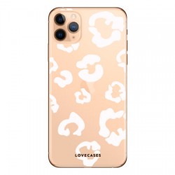 LoveCases iPhone 11 Pro Leopard Print Case- Clear White
