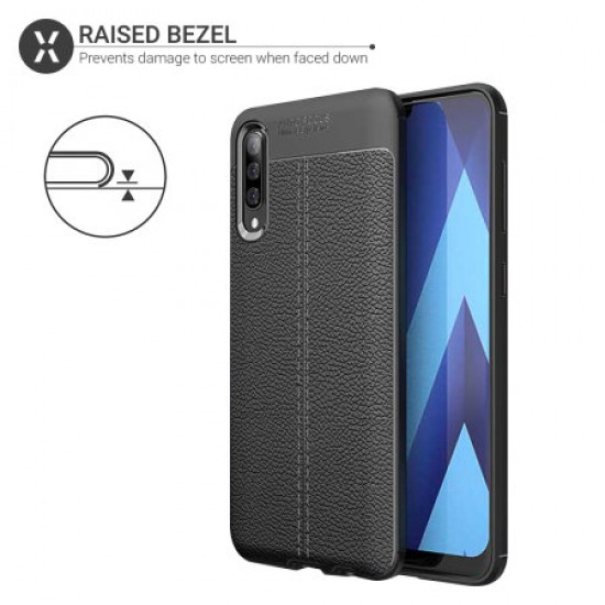 Olixar Attache Samsung Galaxy A50s Leather-Style Case - Black