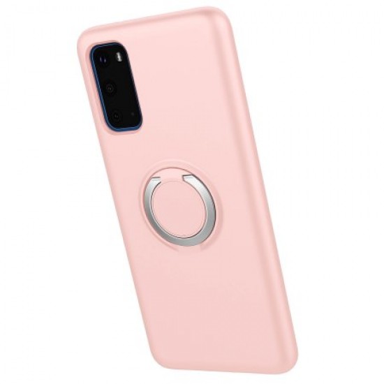 Zizo Revolve Series Samsung S20 Thin Ring Case - Rose Quartz