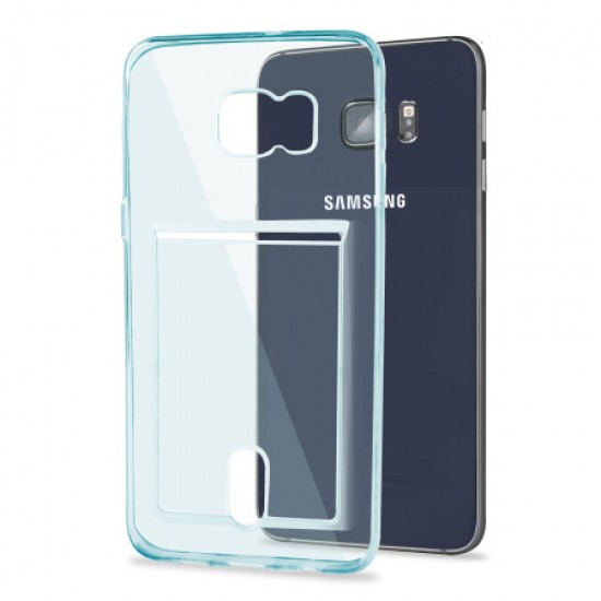 Olixar FlexiShield Slot Samsung Galaxy S6 Edge Plus Gel Case - Blue