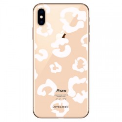LoveCases iPhone XS Max Leopard Print Case - Clear White
