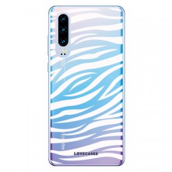 LoveCases Huawei P30 Zebra Phone Case - Clear White