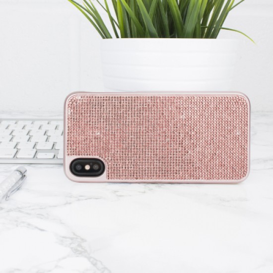 iPhone X Case - Rose Gold - LoveCases Luxury Crystal